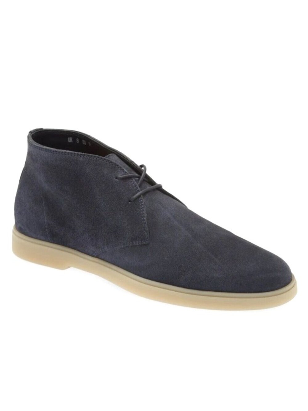 Santoni Men's Dimpled Suede Chukka Desert Boots Blue Size 8 / US 9 - Italy Made